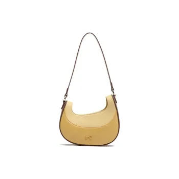 MICOCAH PU Crooked Bag, Underarm Bag, Crossbody Bag, Shoulder Bag Women's Osmanthus Latte/Cappuccino