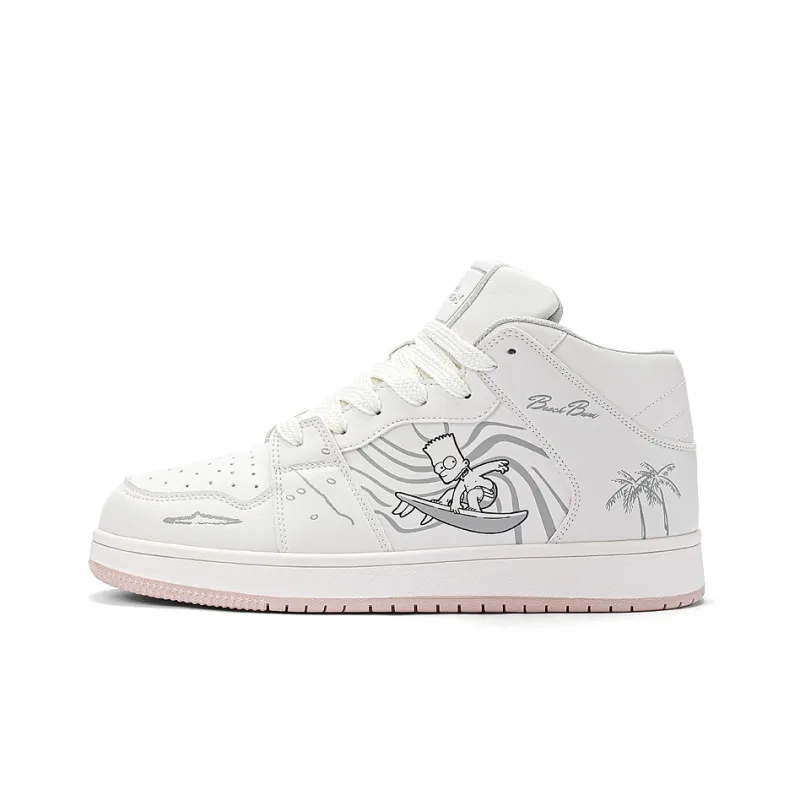 The Simpsons Slip-Resistant Cushioning Wear-Resistant Breathable High-Top Skateboard Shoes-0