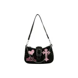 Cross Heart Black Pink