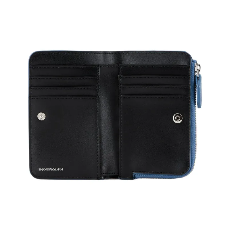 EMPORIO ARMANI MyEA Series Polyester Coin Purse Wallet Women's Sky Blue-2