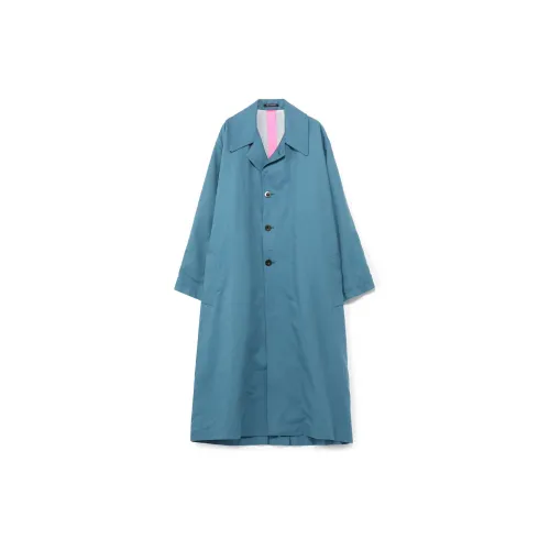 Yohji Yamamoto Trench Coats Women's Blue