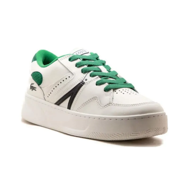 LACOSTE Low Top Skateboard Shoes Men's White Black Green-2