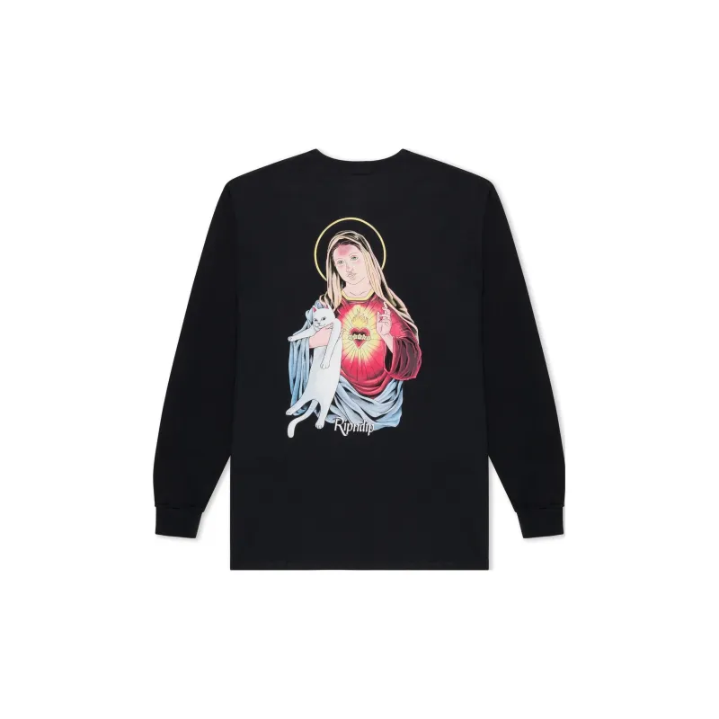 RIPNDIP FW23 Mother Mary Long Sleeve T-Shirt Men's Black-1