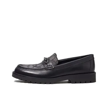 COACH Signature Jacquard Loafers Men's Black