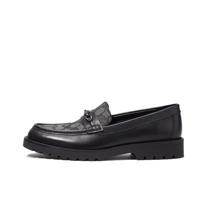 COACH Signature Jacquard Loafers Men's Black-0