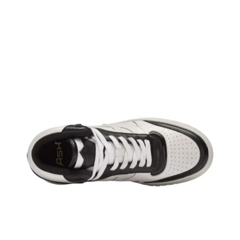 ASH Skateboard Shoes Women's High Top White Black-2
