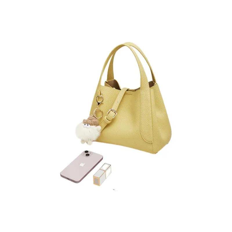 BASTO PU Leather Handheld Shoulder Bag Crossbody Bag Small Size Women's Dark Brown/Yellow/Green/Ecru-9