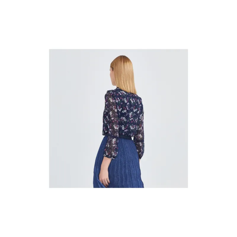 JZ. ANNAKRO Shirts Women's Floral Dark Blue-1