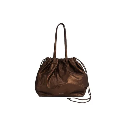 By Far Cow Leather Tote Bag Shopping Bag Shoulder Bags Women's Umber