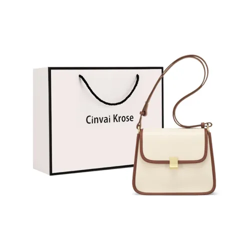 Simvay Clos Shoulder Bags White With Brown Includes Brand Shopping Bag