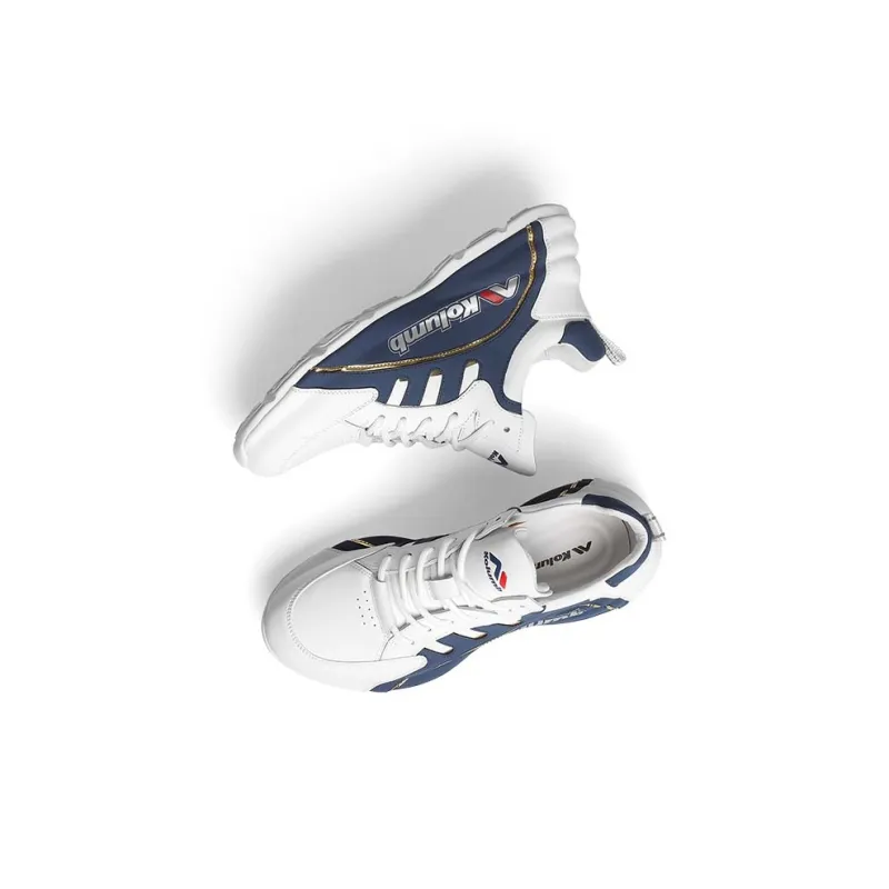 KOLUMB Cushioning, Wear Resistant Low Top Outdoor Shoes Men's White Blue-3
