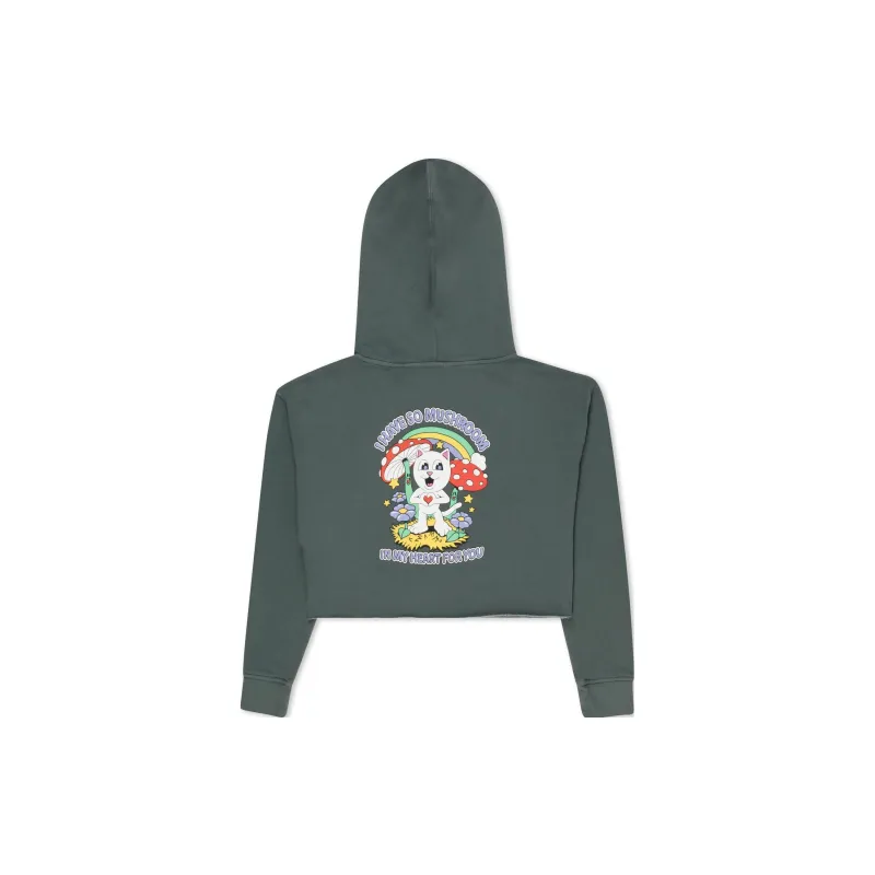 RIPNDIP So Mushroom Cropped Hoodie Sweatshirt Unisex Gray-1