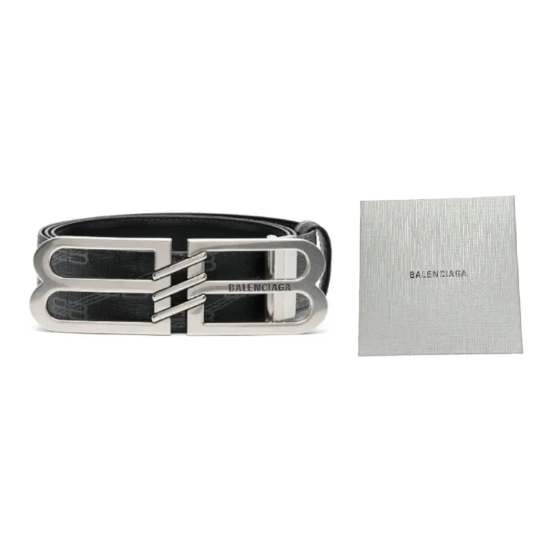 Balenciaga BB Monogram Reversible Belt-5