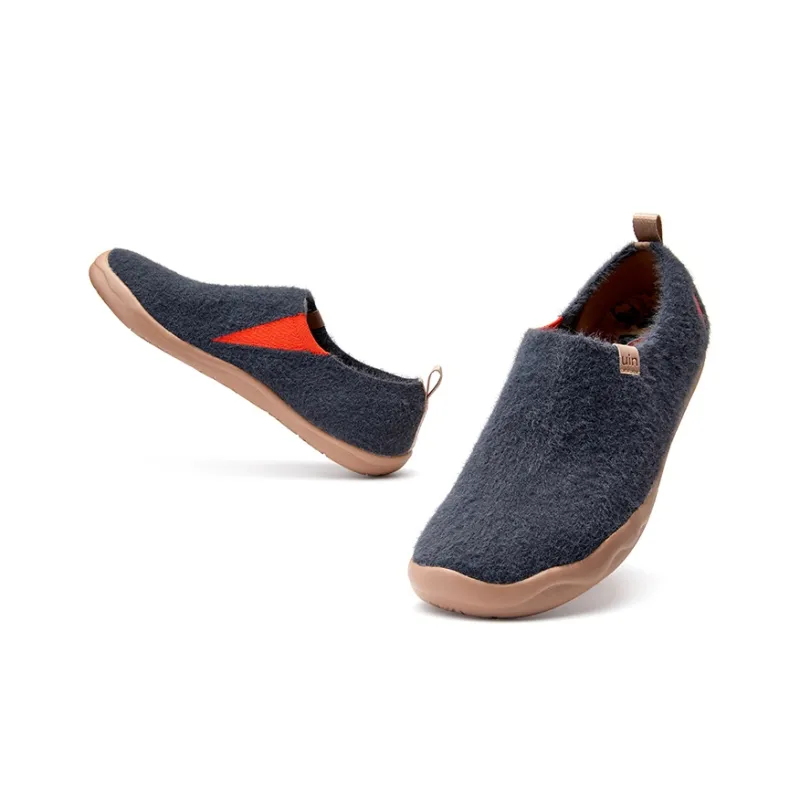 U.IN Painted Travel Shoes Toledo 1 Suede Mesh Collection Casual Shoes Men's Blue-2