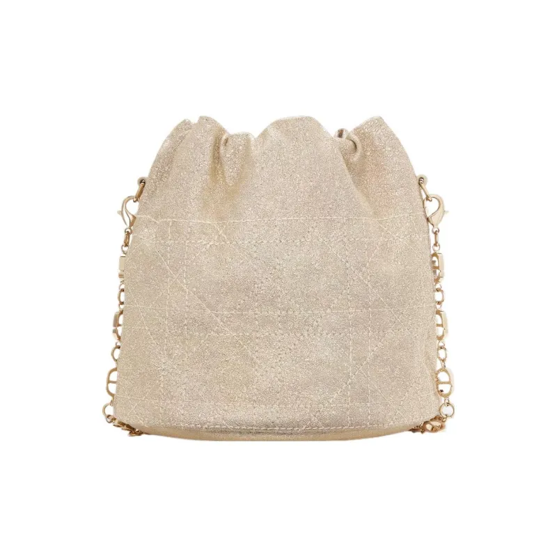 DIOR Sheepskin Bucket Bags Shoulder Bag Crossbody Bag Kids' Light Gold-3