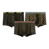 [3 Pack]Red Green Plaid+Yellow Text+Stars