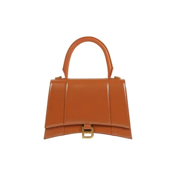 Balenciaga Cow Leather Hourglass Bag Shoulder Bag Crossbody Bag Handbag Medium Size Women's Maple Leaf