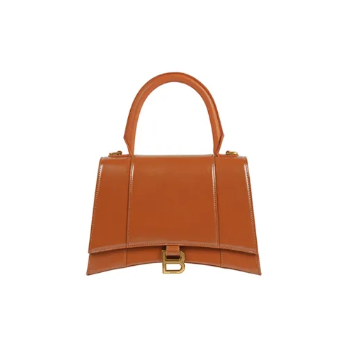 Balenciaga Cow Leather Hourglass Bag Shoulder Bag Crossbody Bag Handbag Medium Size Women's Maple Leaf