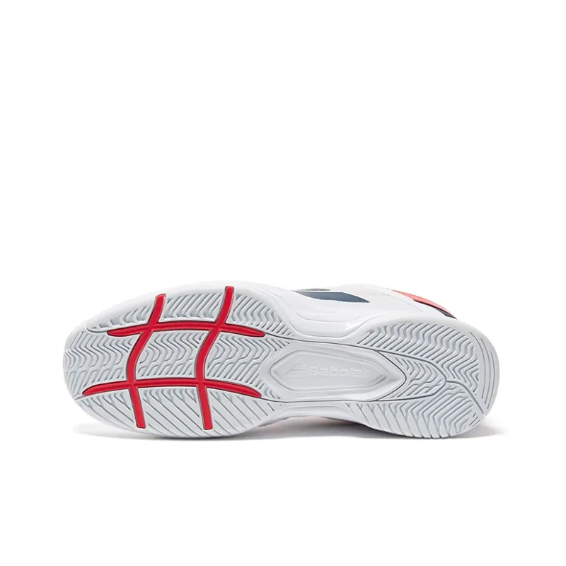 Babolat Anti Slip Wear Resistant Low Top Tennis Shoes Men's White-4