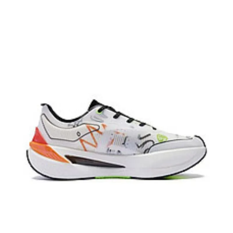 QIAODAN Spikes Cushioning Anti Slip And Wear Resistant Low Top Running Shoes Men's Jordan White Signal Red-1