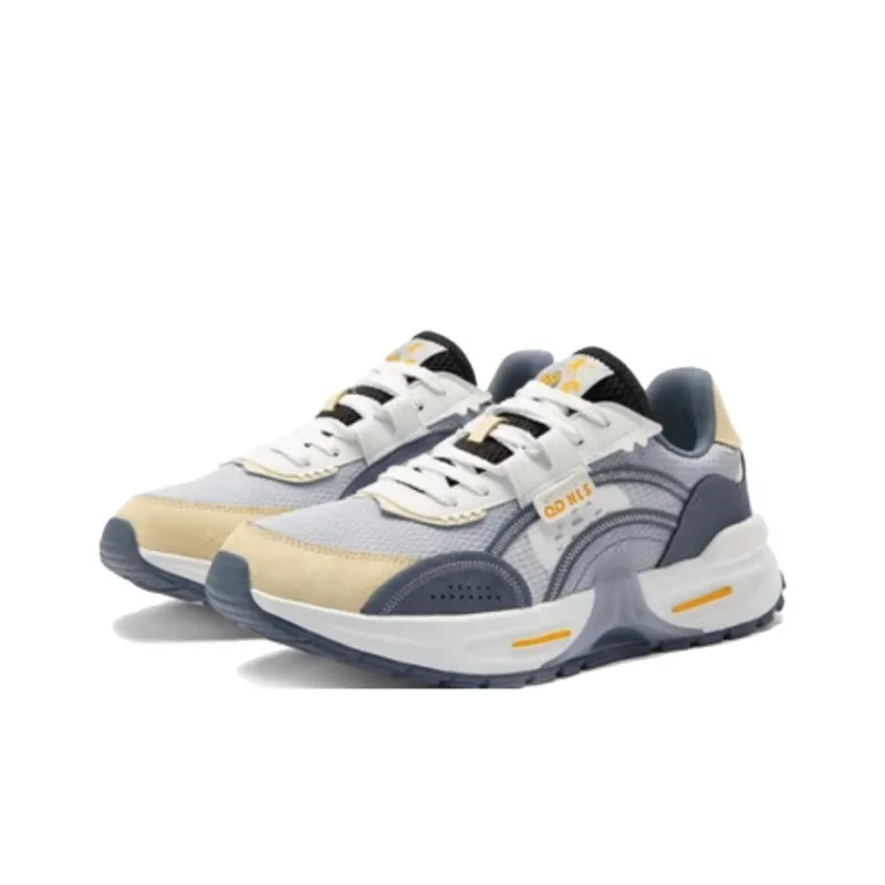 QIAODAN Anti Slip Wear Resistant Low Top Casual Shoes Men's Blue-2