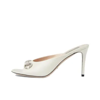 GUCCI Horsebit Crystal-embellished Leather Mules