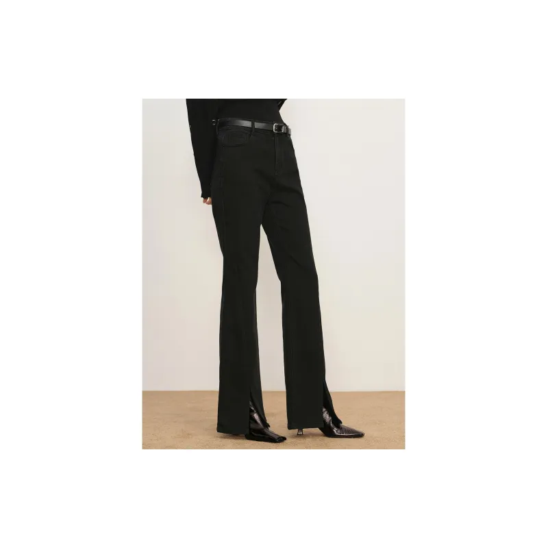 JZ. ANNAKRO Jeans Women's Plain Black-3