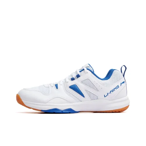 LiNing Ace Anti Slip Wear Resistant Low Top Badminton Shoes Unisex White