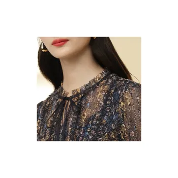 JZ. ANNAKRO T Shirts Women's Floral Dark Blue