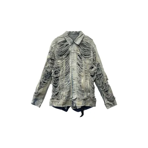 Rick Owens DRKSHDW Jumbo Worker Ripped Denim Jacket