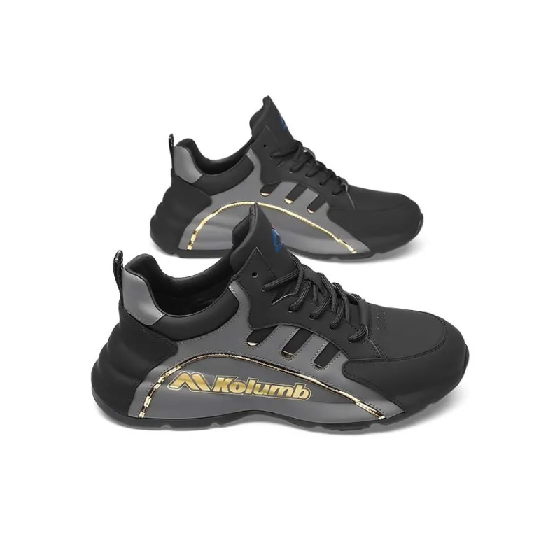 KOLUMB Cushioning, Wear Resistant Low Top Outdoor Shoes Men's Black Gray-1
