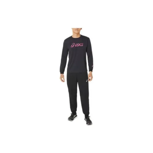 Asics Buttoned T-Shirts Men Black