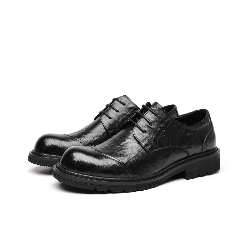 LUOGOKS Men's Casual Shoes Men Low Top Black-2