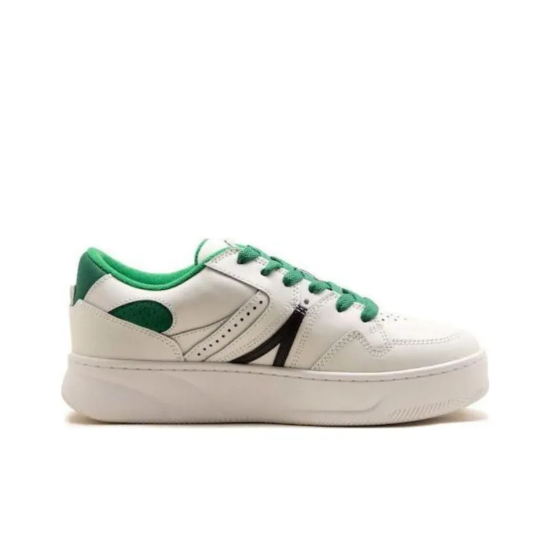 LACOSTE Low Top Skateboard Shoes Men's White Black Green-1