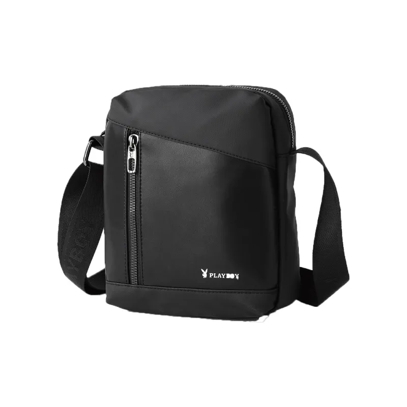 Playboy Fabric Small Square Bag Shoulder Bag, Crossbody Bag Men's Black-4