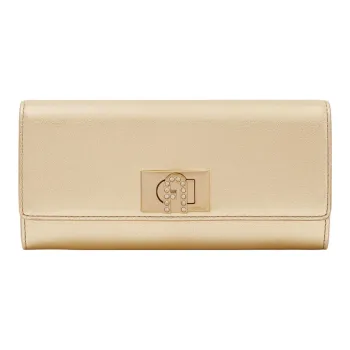 Furla 1927 Collection Calfskin Wallet Extra Large Women's Gold