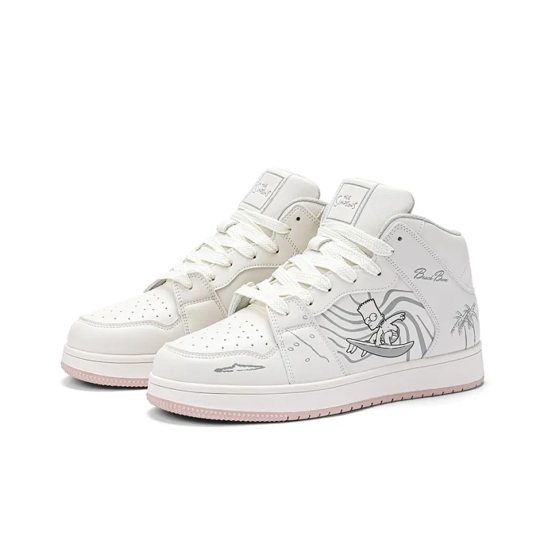 The Simpsons Slip-Resistant Cushioning Wear-Resistant Breathable High-Top Skateboard Shoes-2