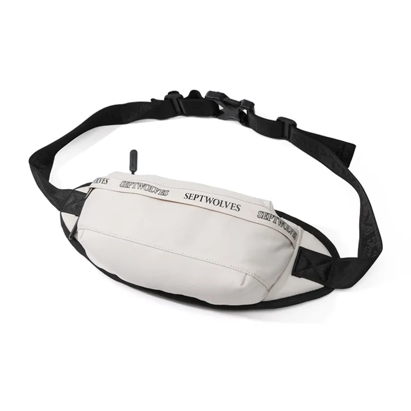 SEPTWOLVES Fabric Shoulder Bags Fanny Pack Sling Bags Regular Unisex Ecru-1