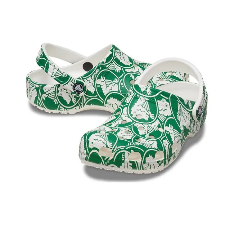 Crocs Classic Duke Print Clogs 'Green'-3
