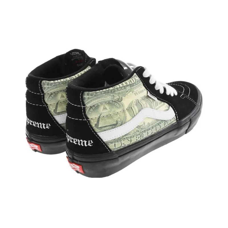 Vans Supreme X Skate Grosso Mid 'Dollar Bill Black'-2