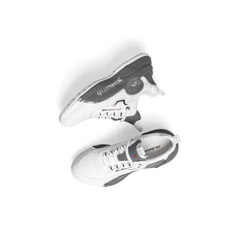 KOLUMB Cushioning Low Top Outdoor Shoes Men's White Gray-3