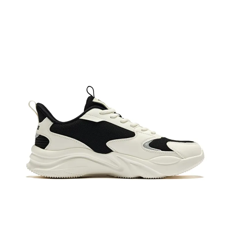 Erke Jie Ao 2.0 Cushioning Anti Slip And Wear Resistant Low Top Casual Shoes Men's Jet Black Microcrystal White-1
