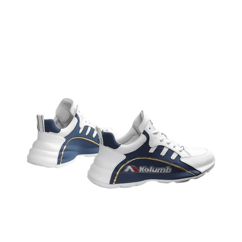KOLUMB Cushioning, Wear Resistant Low Top Outdoor Shoes Men's White Blue-5