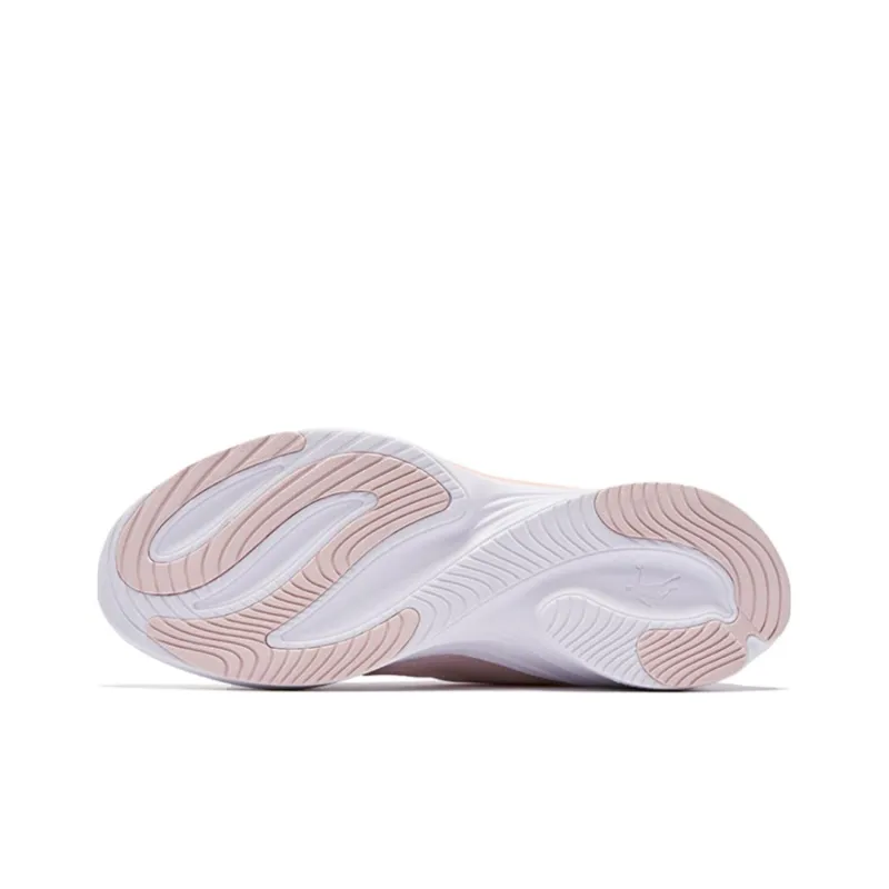 QIAODAN Light Speed 1.0 Cushioning Slip Resistant Low Top Running Shoes Women's White Pink-4