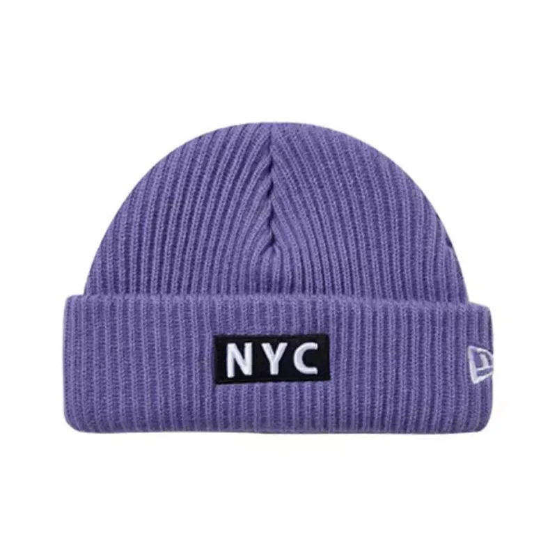 New Era Beanies Unisex Purple/Pink/Light Green/Brown/Navy Blue/Black-0