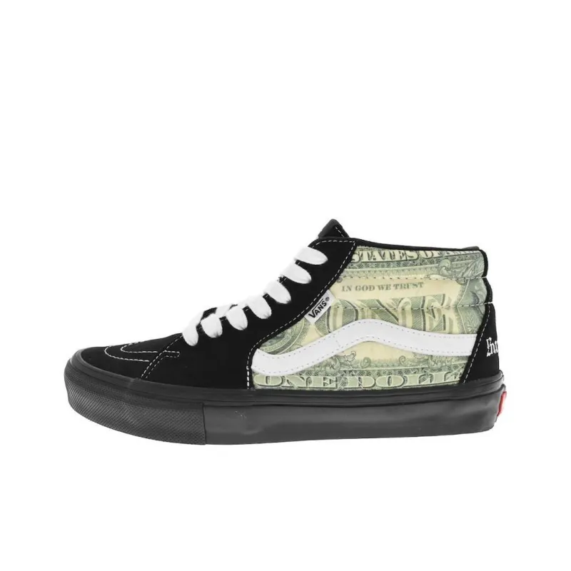 Vans Supreme X Skate Grosso Mid 'Dollar Bill Black'-0