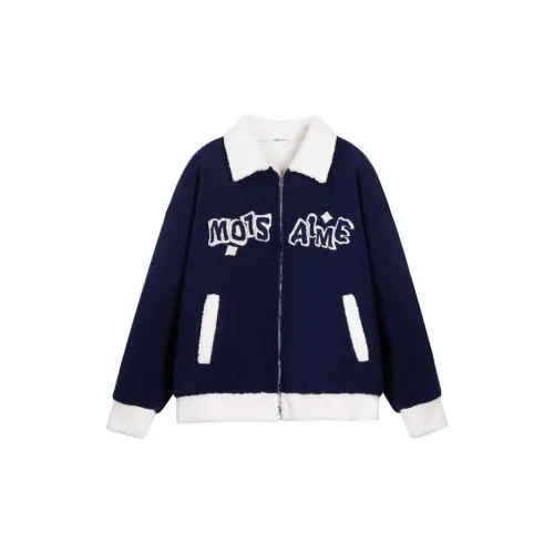 ZUOBEIKA Velvet Jackets Women's Navy Blue