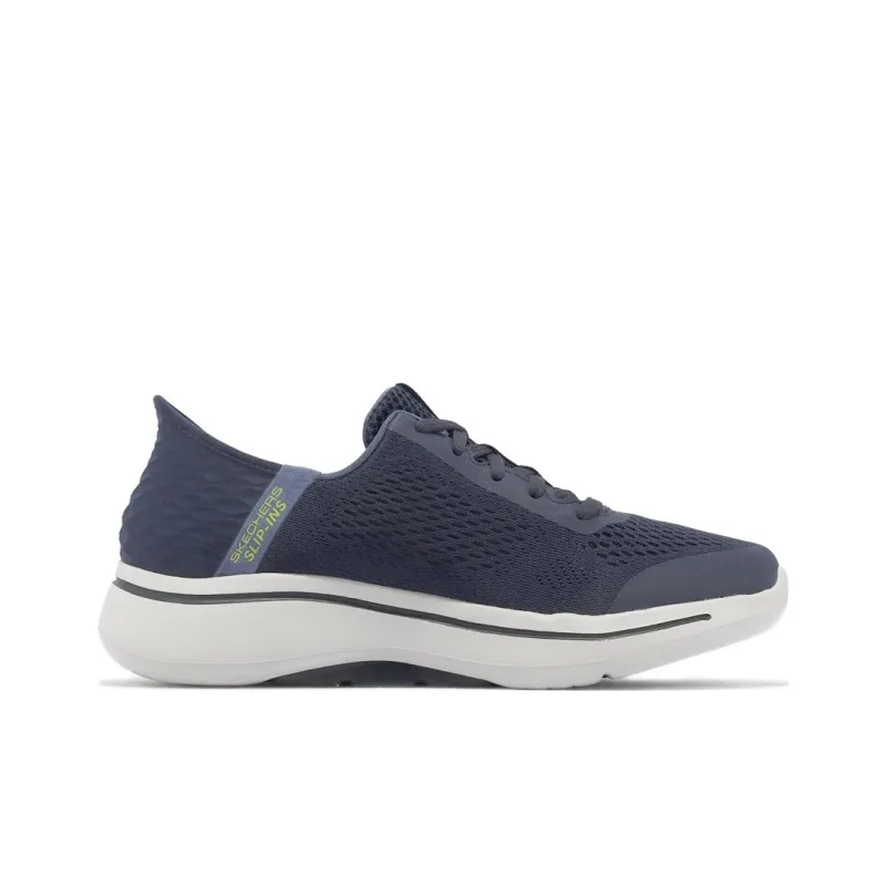 Skechers Go Walk Arch Fit Casual Shoes Men Low Top Blue/Yellow/White-1