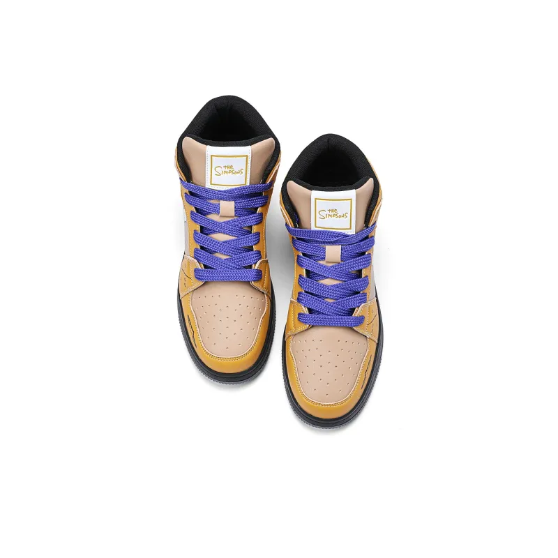 The Simpsons Slip-Resistant Cushioning Wear-Resistant Breathable High-Top Skateboard Shoes-10