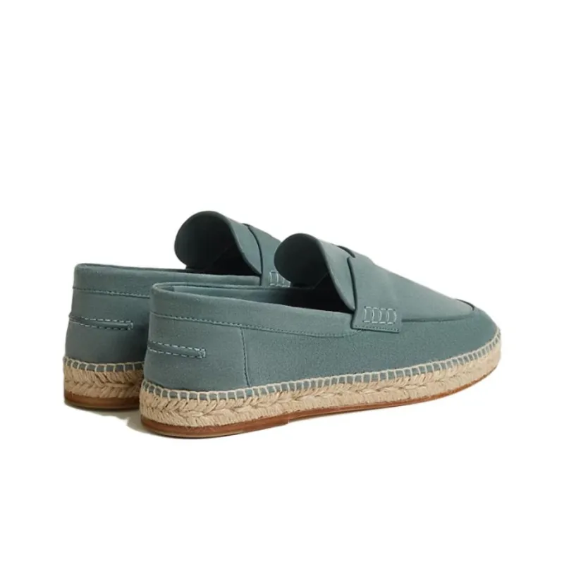 HERMES Trip Espadrilles Men's Green-2